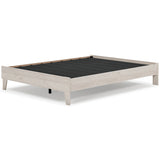 Socalle Queen Platform Bed with Mattress in Light Natural from Ashley - Luna Furniture