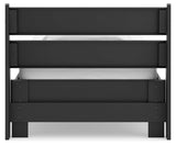 Socalle Twin Panel Headboard with Dresser and 2 Nightstands in Black - PKG019049