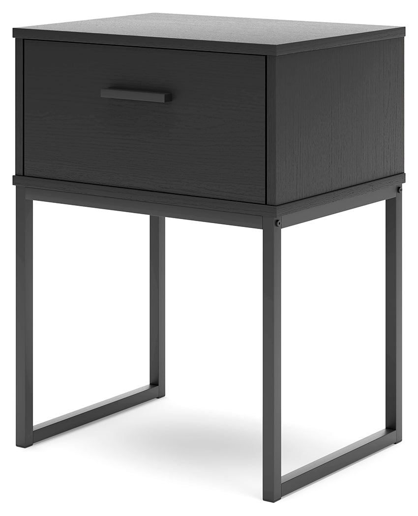 Socalle Twin Panel Headboard with Dresser and 2 Nightstands in Black - PKG019049