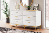 Socalle Twin Panel Headboard with Dresser, Chest and Nightstand in Two-tone - PKG018895