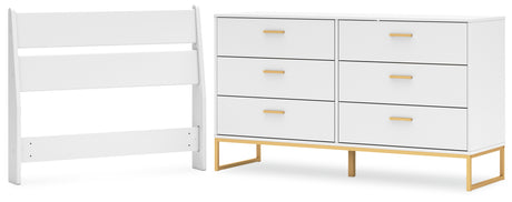 Socalle Twin Panel Headboard with Dresser in Two-tone from Ashley - Luna Furniture