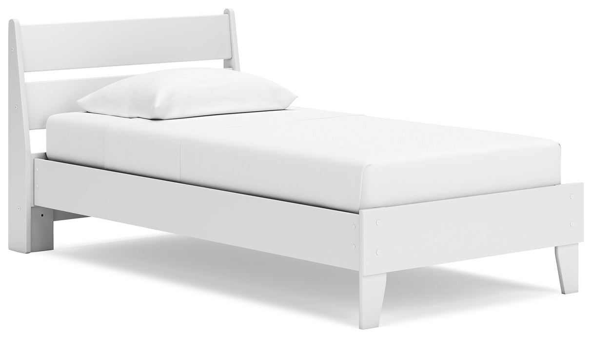 Socalle Twin Panel Platform Bed with Dresser and 2 Nightstands in Two-tone from Ashley - Luna Furniture