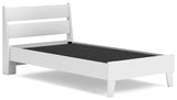 Socalle Twin Panel Platform Bed with Dresser and 2 Nightstands in Two-tone from Ashley - Luna Furniture