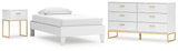 Socalle Twin Platform Bed with Dresser and Nightstand in Two-tone - PKG018881