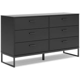 Socalle Twin Platform Bed with Dresser in Black - PKG018844