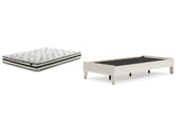 Socalle Twin Platform Bed with Mattress in Light Natural - PKG018213