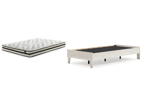 Socalle Twin Platform Bed with Mattress in Light Natural from Ashley - Luna Furniture