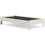 Socalle Twin Platform Bed with Mattress in Light Natural - PKG018213