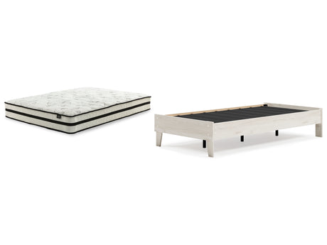 Socalle Twin Platform Bed with Mattress in Light Natural from Ashley - Luna Furniture