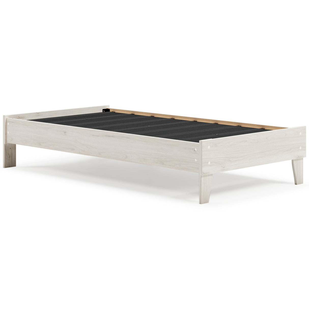 Socalle Twin Platform Bed with Mattress in Light Natural - PKG018214