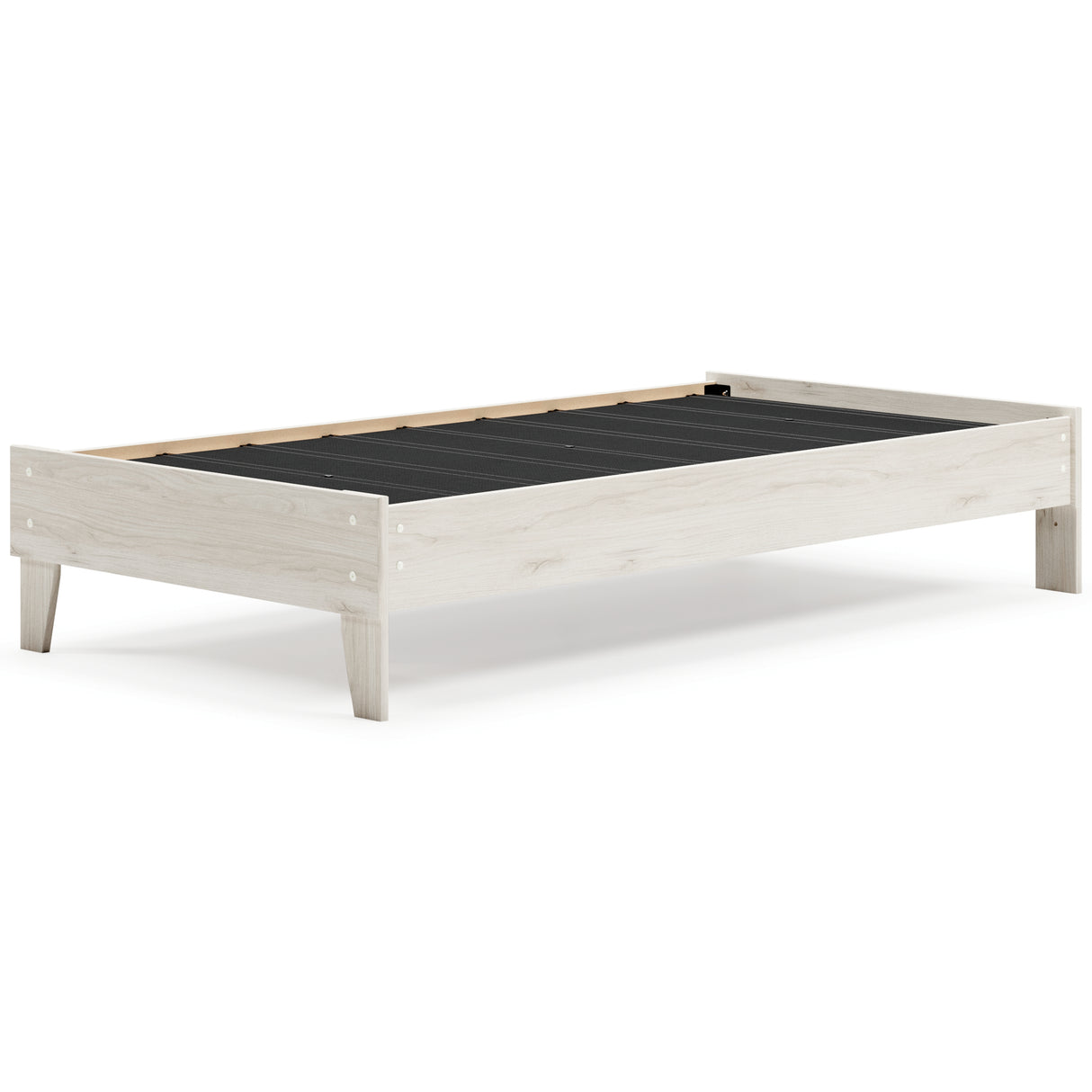 Socalle Twin Platform Bed with Mattress in Light Natural - PKG018214