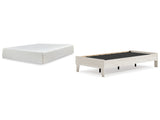 Socalle Twin Platform Bed with Mattress in Light Natural from Ashley - Luna Furniture