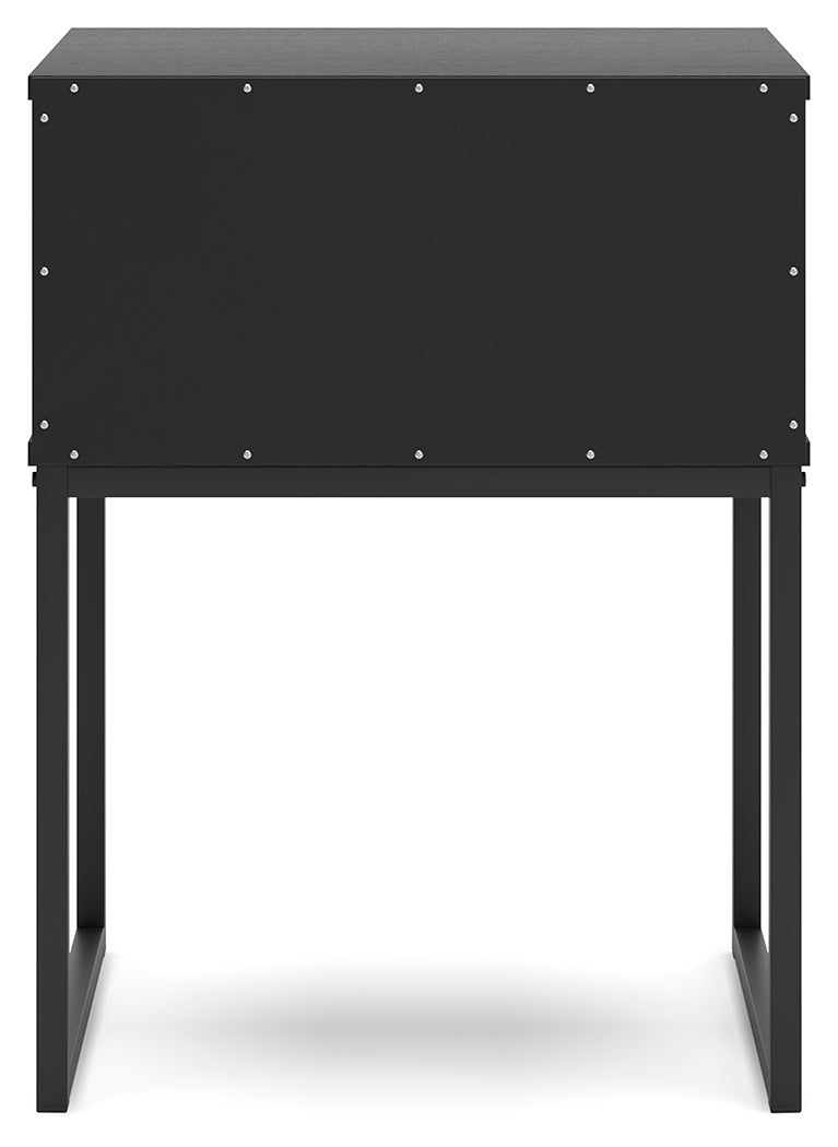 Socalle Twin Platform Bed with Nightstand in Black - PKG018967