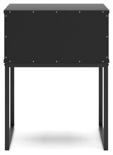 Socalle Twin Platform Bed with Nightstand in Black - PKG018967