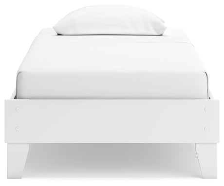 Socalle Twin Platform Bed with Nightstand in Two-tone - PKG018970