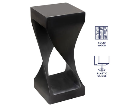 Solana Solid Wood Accent Table, Black Finish from Steve Silver - Luna Furniture