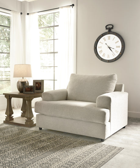 Soletren Chair and Ottoman in Stone - PKG007402