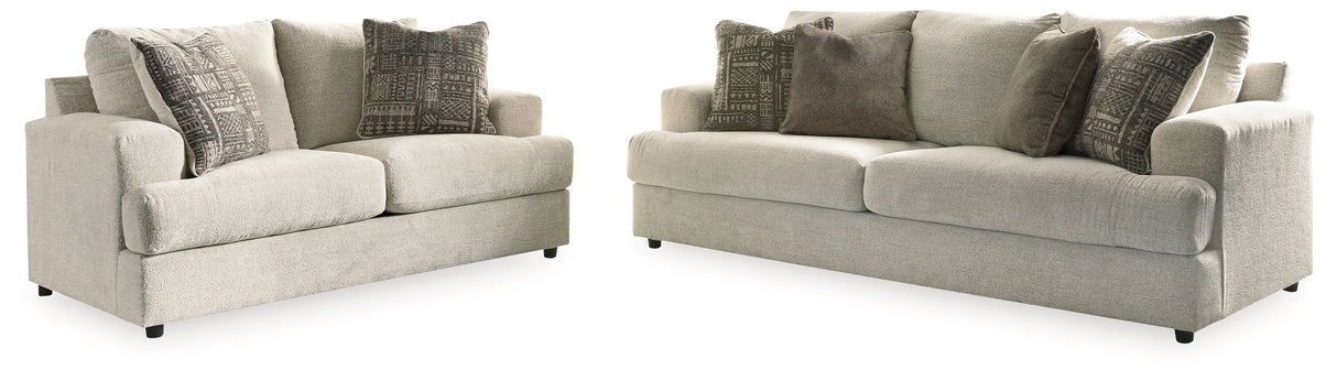 Soletren Sofa and Loveseat in Stone - PKG001864