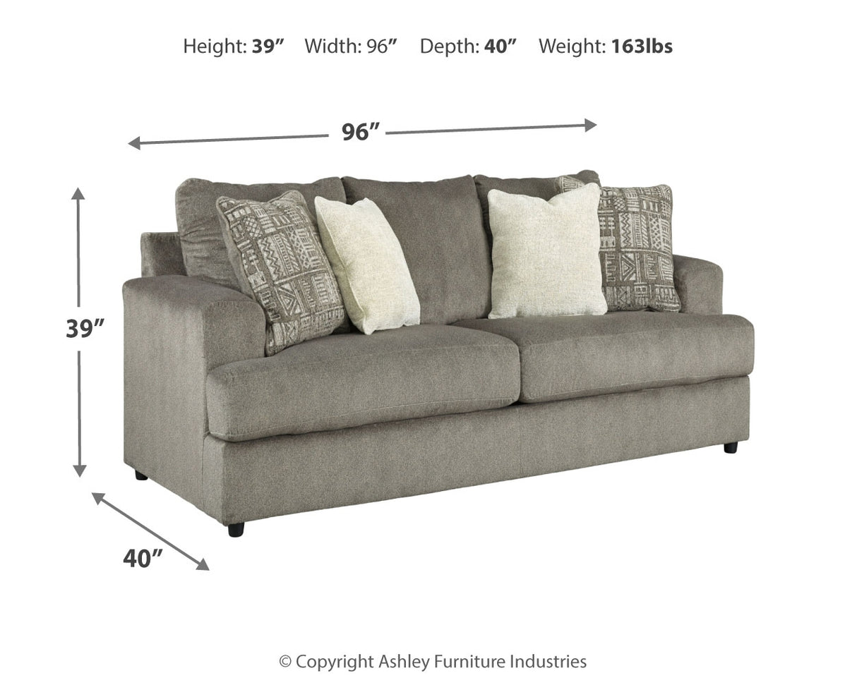 Soletren Sofa, Loveseat, Chair and Ottoman in Ash - PKG001862