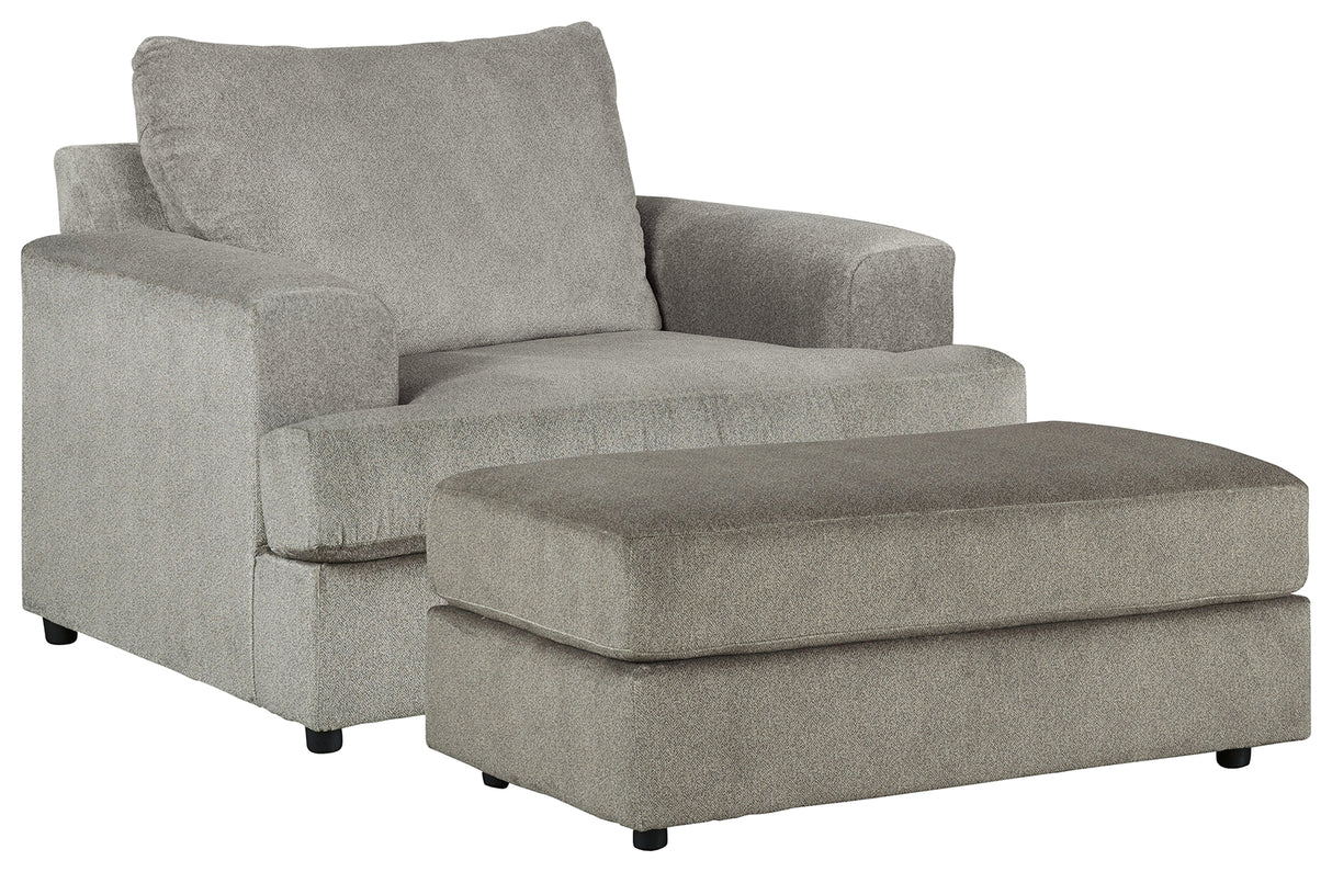 Soletren Sofa, Loveseat, Chair and Ottoman in Ash - PKG001862