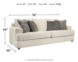 Soletren Sofa, Loveseat, Chair and Ottoman in Stone - PKG007403