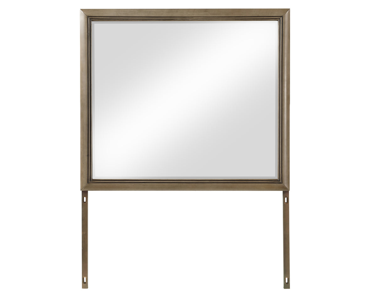 Sonoma 44″ Framed Mirror, Cocoa Gray Oak Finish With Mounting Brackets - SON900MR