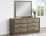 Sonoma 66″ Six-Drawer Dresser And Mirror from Steve Silver - Luna Furniture