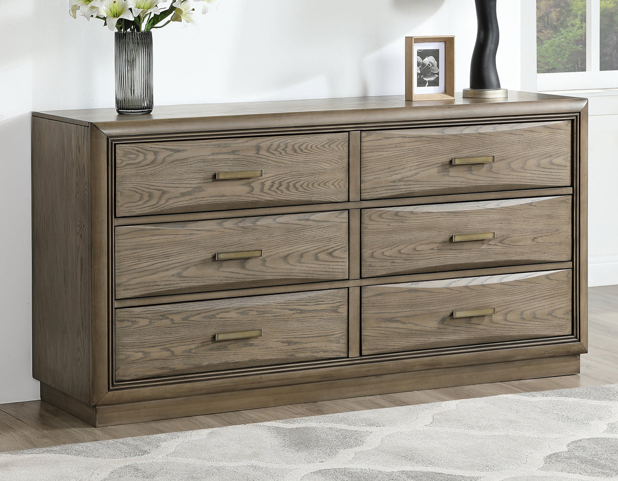 Sonoma 66″ Six-Drawer Dresser And Mirror from Steve Silver - Luna Furniture