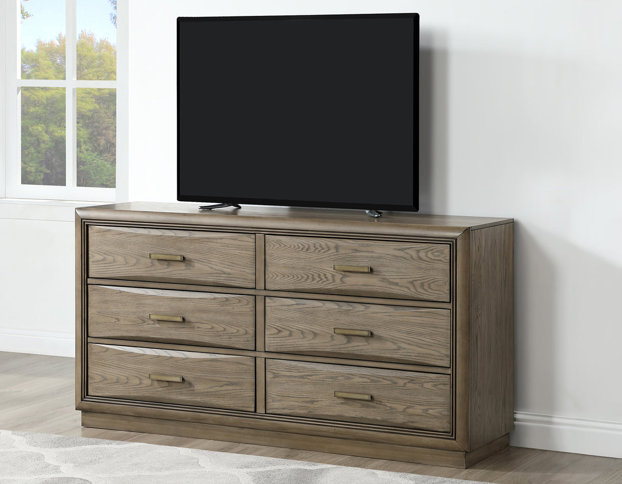 Sonoma 66″ Six-Drawer Dresser And Mirror from Steve Silver - Luna Furniture