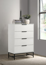 Sonora 4-drawer Bedroom Chest White from Coaster - Luna Furniture