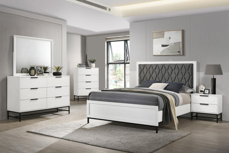 Sonora White 5-Piece Eastern King Bedroom Set from Coaster - Luna Furniture