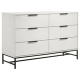 Sonora 6-drawer Bedroom Dresser White from Coaster - Luna Furniture