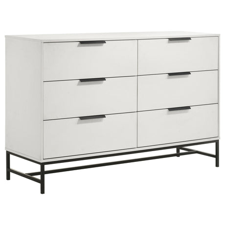 Sonora 6-drawer Bedroom Dresser White from Coaster - Luna Furniture