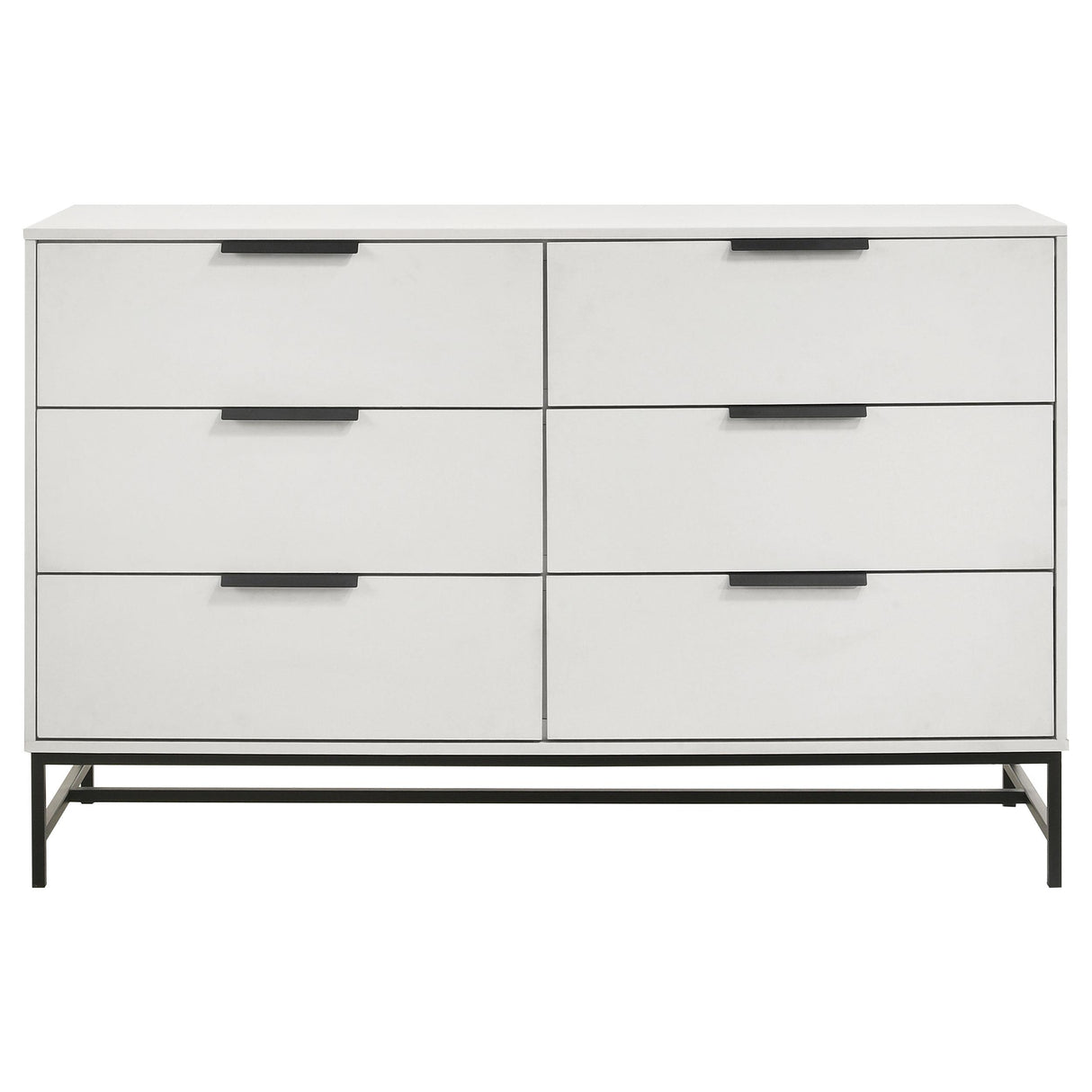 Sonora 6-drawer Bedroom Dresser White from Coaster - Luna Furniture