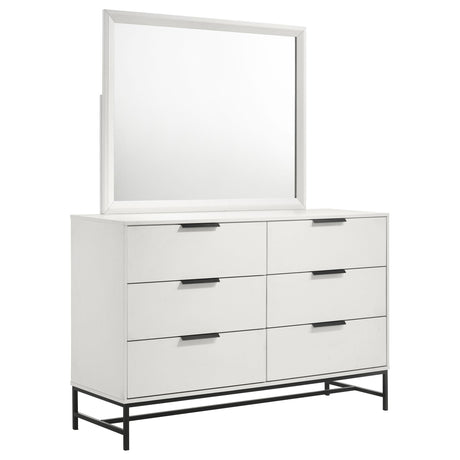 Sonora 6-drawer Dresser with Mirror White from Coaster - Luna Furniture