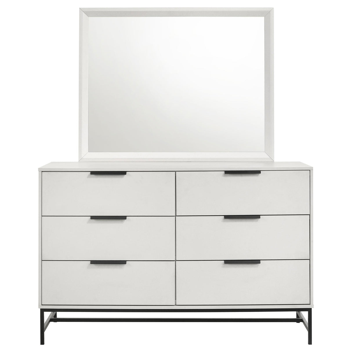 Sonora 6-drawer Dresser with Mirror White from Coaster - Luna Furniture