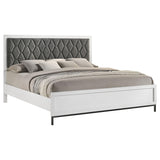 Sonora Eastern King Upholstered Panel Bed White from Coaster - Luna Furniture