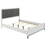 Sonora Queen Upholstered Panel Bed White from Coaster - Luna Furniture