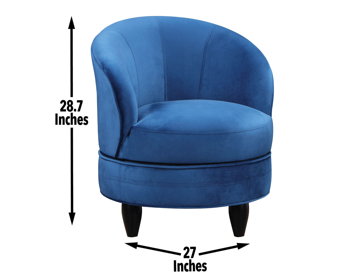 Sophia Swivel Accent Chair, Blue Velvet - SOH850BV