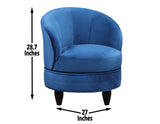 Sophia Swivel Accent Chair, Blue Velvet - SOH850BV