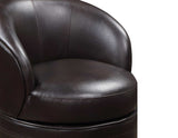 Sophia Swivel Accent Chair, Brown Leatherette - SOH850BL