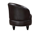 Sophia Swivel Accent Chair, Brown Leatherette - SOH850BL