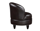 Sophia Swivel Accent Chair, Brown Leatherette - SOH850BL