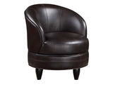 Sophia Swivel Accent Chair, Brown Leatherette - SOH850BL