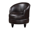 Sophia Swivel Accent Chair, Brown Leatherette - SOH850BL