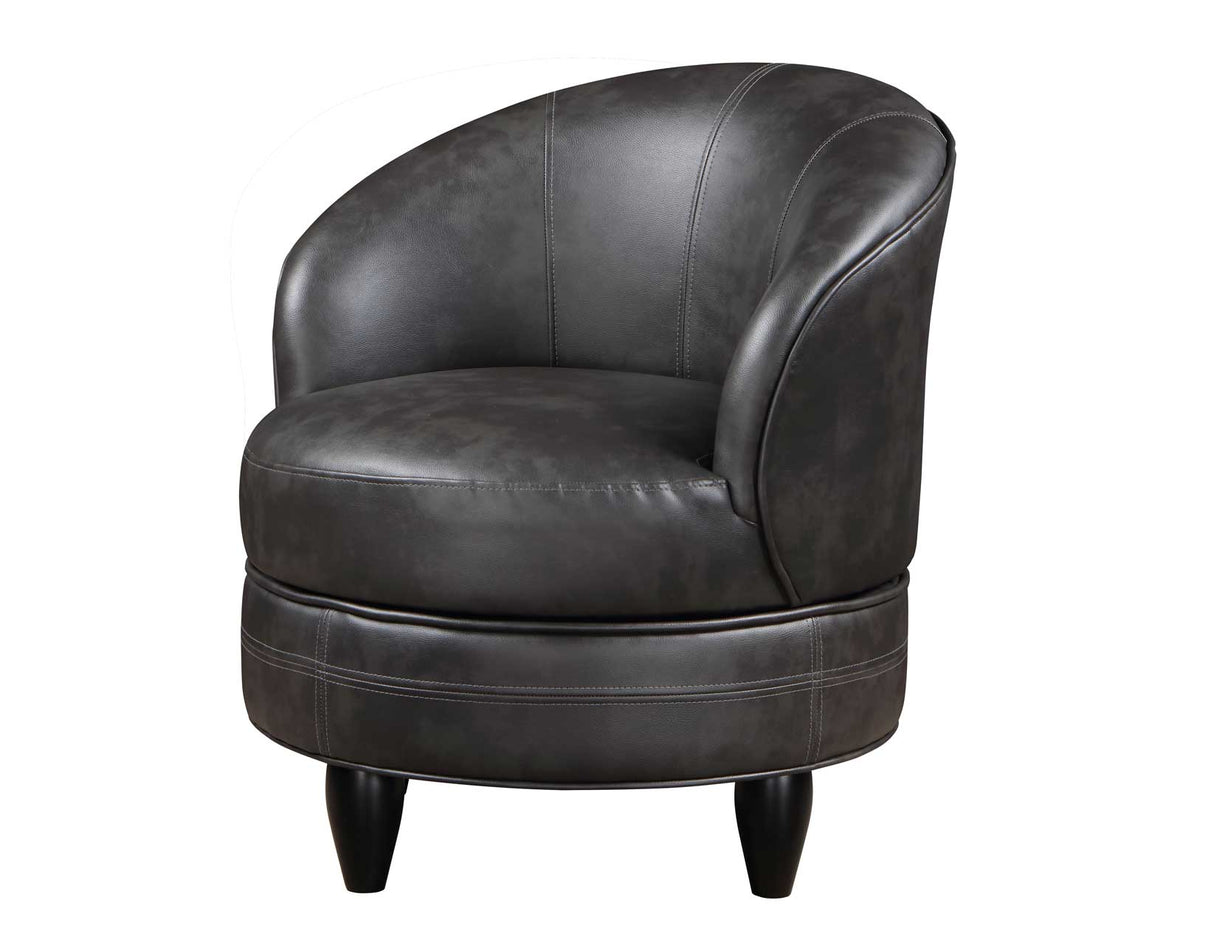 Sophia Swivel Accent Chair, Gray Leatherette - SOH850GL