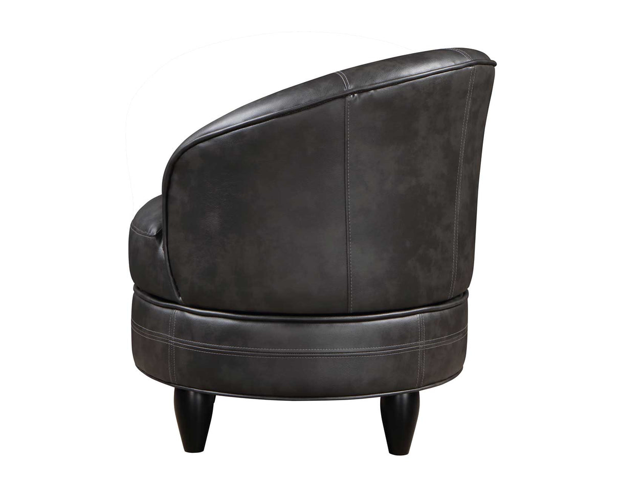 Sophia Swivel Accent Chair, Gray Leatherette - SOH850GL