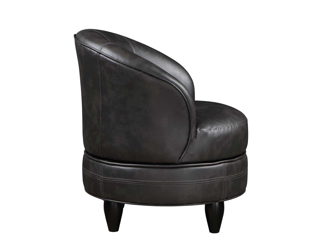 Sophia Swivel Accent Chair, Gray Leatherette - SOH850GL