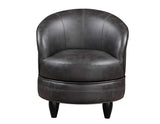 Sophia Swivel Accent Chair, Gray Leatherette - SOH850GL