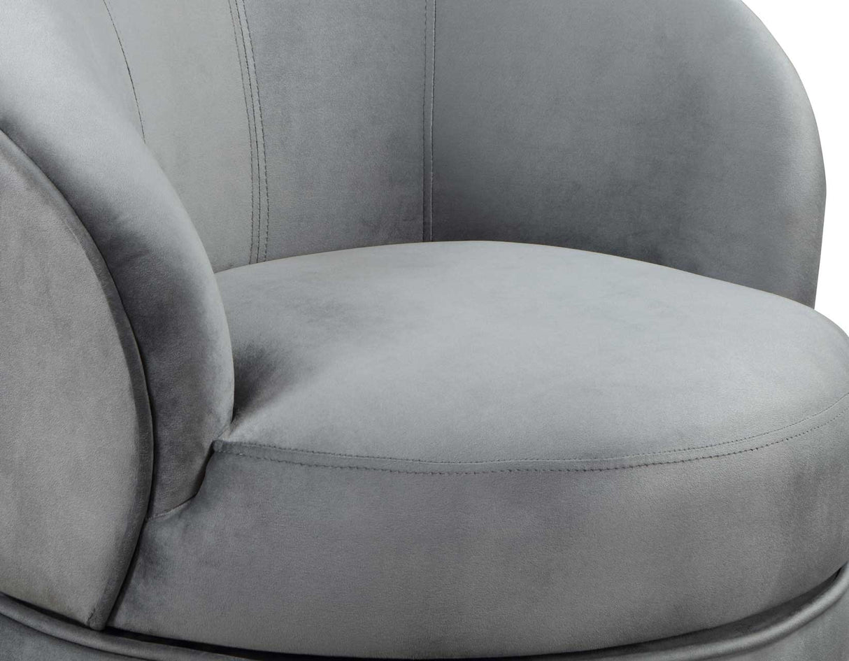 Sophia Swivel Accent Chair, Gray Velvet - SOH850GV